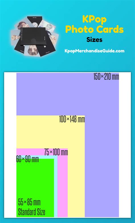 standard size of photocards